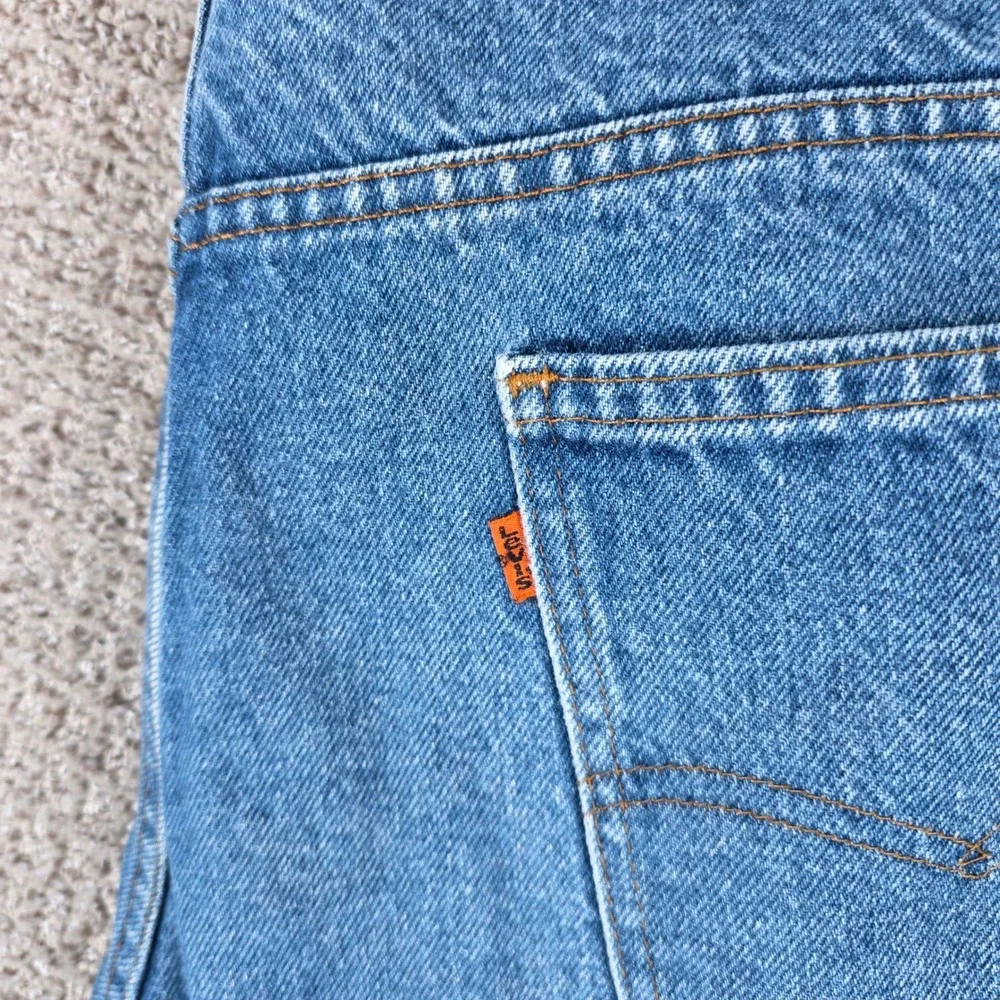 Levis Vintage 80s 1983 517 Orange Tab Jeans Mens Blue Denim Bootcut 34x34